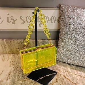 Acrylic Fashion Green/Yellow Crossbody